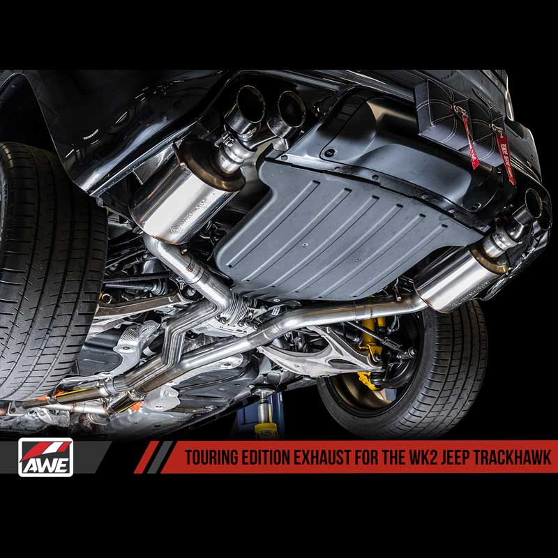 AWE Tuning | Touring Cat-Back Exhaust Stock Tips - Grand Cherokee Trackhawk / SRT 6.2L / 6.4L 2014-2021 AWE Tuning Cat-Back E...