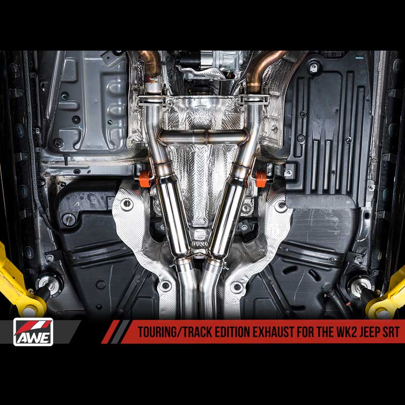 AWE Tuning | Touring Cat-Back Exhaust Black Tips - Grand Cherokee SRT 6.4L 2014-2021