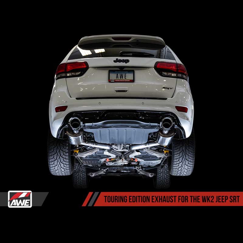 AWE Tuning | Touring Cat-Back Exhaust Black Tips - Grand Cherokee SRT 6.4L 2014-2021
