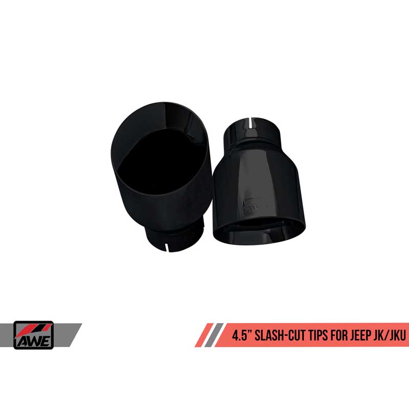 AWE Tuning | Tread Axle-Back Exhaust Black Tips - Wrangler (JK) 3.6L 2012-2018 AWE Tuning Axle-Back Exhausts