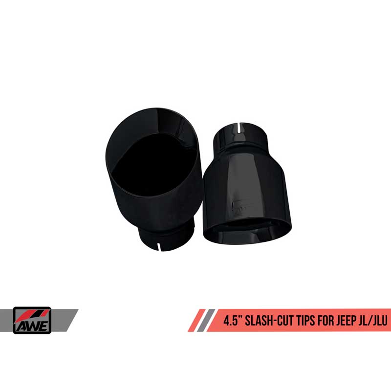 AWE Tuning | Tread Axle-Back Exhaust Black Tips - Wrangler JL / JLU 2.0T / 3.6L 2018-2022
