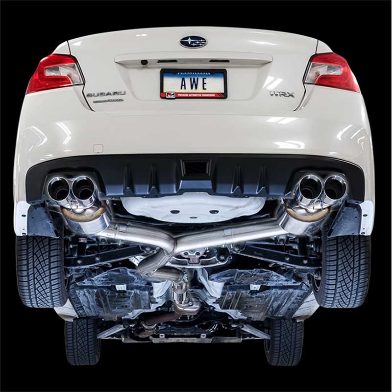 AWE Tuning | Touring Cat-Back Exhaust Chrome Tips - WRX FA20 2.0T 2015-2021