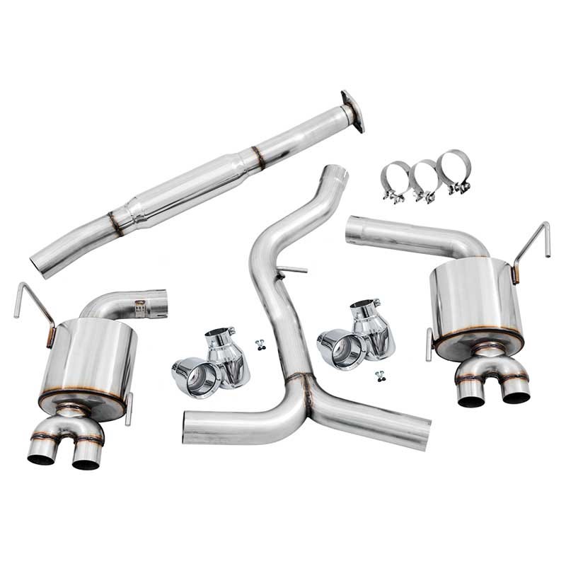 AWE Tuning | Touring Cat-Back Exhaust Black Tips - WRX Limited / Premium 2.0T 2015-2021 AWE Tuning Cat-Back Exhausts