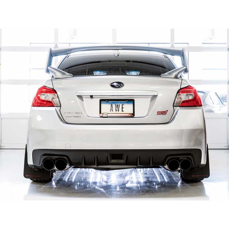 AWE Tuning | Track Cat-Back Exhaust Black Tips - WRX / STi 2.5T 2011-2021