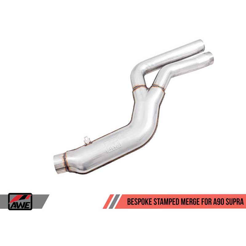 AWE Tuning | Touring Cat-Back Resonated Exhaust 5" Black Tips - GR Supra 3.0T 2020-2021