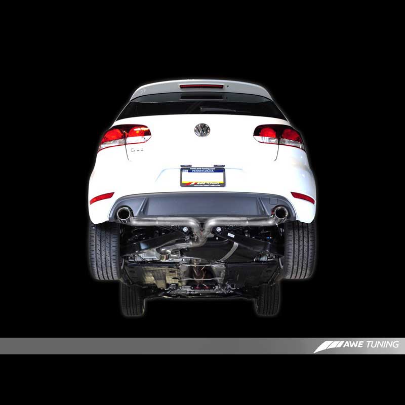 AWE Tuning | Performance Cat-Back Exhaust Chrome Tips - GTI 2.0T 2010-2014 AWE Tuning Cat-Back Exhausts