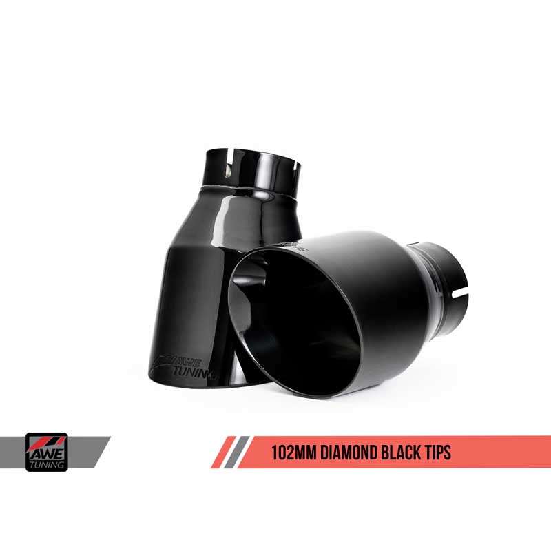 AWE Tuning | Track Cat-Back Exhaust Black Tips - GTI 2.0T 2015-2017 AWE Tuning Cat-Back Exhausts