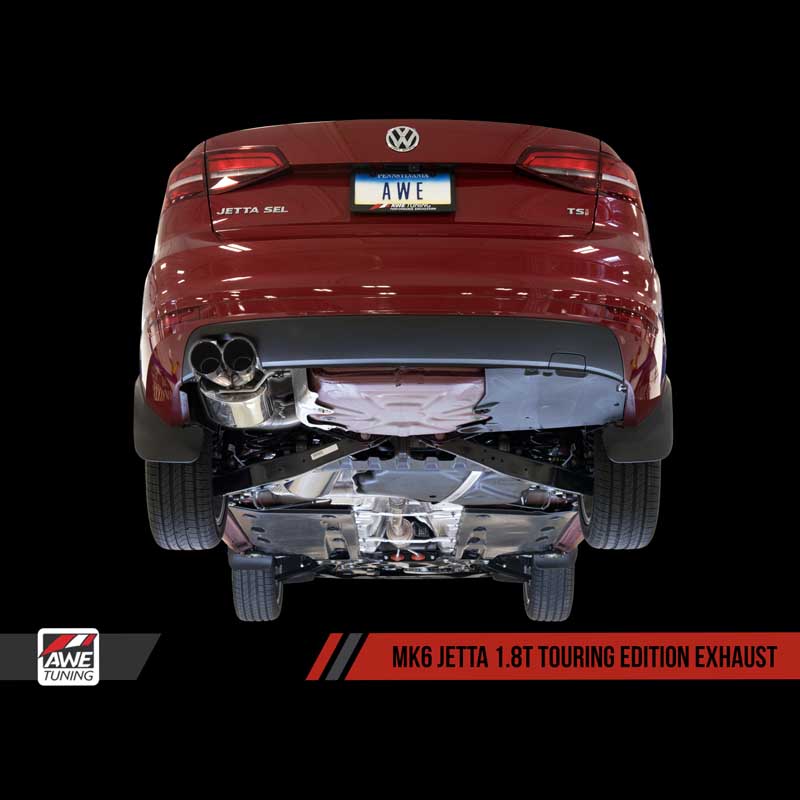 AWE Tuning | Touring Cat-Back Exhaust Black Tips - Jetta 1.8T / 2.0L 2011-2018 AWE Tuning Cat-Back Exhausts