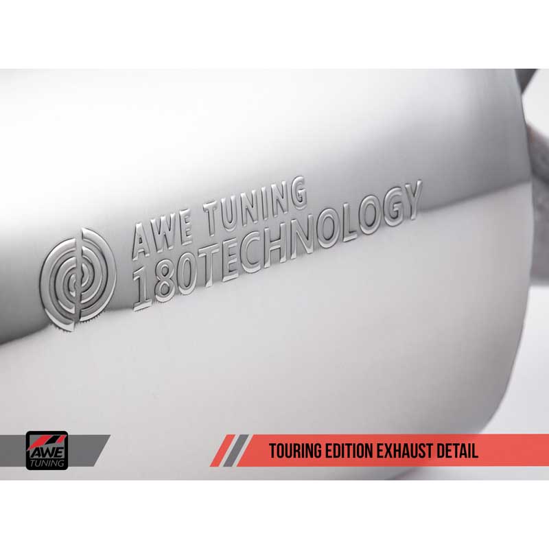 AWE Tuning | Touring Cat-Back Exhaust Black Tips - Jetta 1.8T / 2.0L 2011-2018 AWE Tuning Cat-Back Exhausts