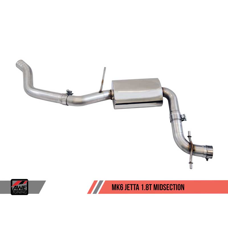 AWE Tuning | Touring Cat-Back Exhaust Black Tips - Jetta 1.8T / 2.0L 2011-2018 AWE Tuning Cat-Back Exhausts