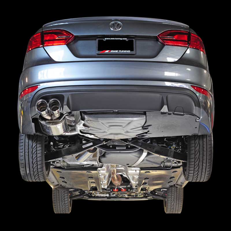 AWE Tuning | Touring Cat-Back Exhaust Black Tips - Jetta 1.8T / 2.0L 2011-2018 AWE Tuning Cat-Back Exhausts