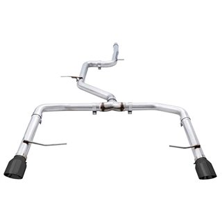 AWE Tuning | Track Cat-Back Non-Resonated Exhaust Black Tips - Jetta 2.0T 2019-2021 AWE Tuning Cat-Back Exhausts