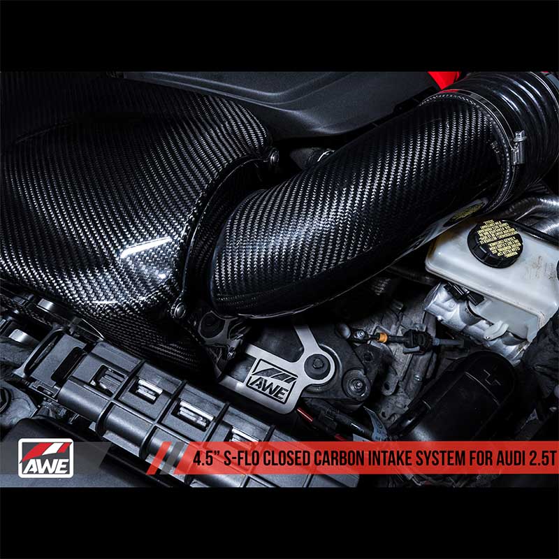 AWE Tuning | 4.5" S-FLO Closed Carbon Air Intake - RS3 8V / TT RS 8S 2.5T 2017-2021