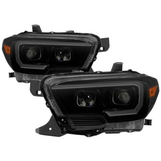 Xtune | Projector Headlights - DRL Light Bar - Black Smoked (SR/SR5) Xtune DRL Bar Headlights