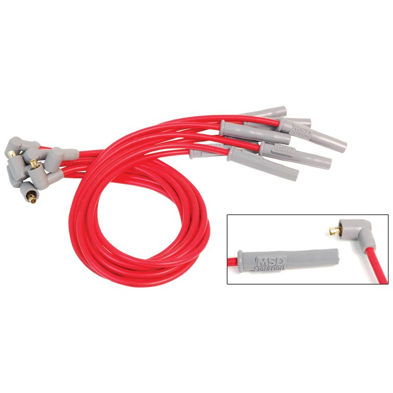 MSD | Custom Spark Plug Wire Set - Mustang 5.8L 1967-1973 MSD Ignition Spark Plug Wires & Boots