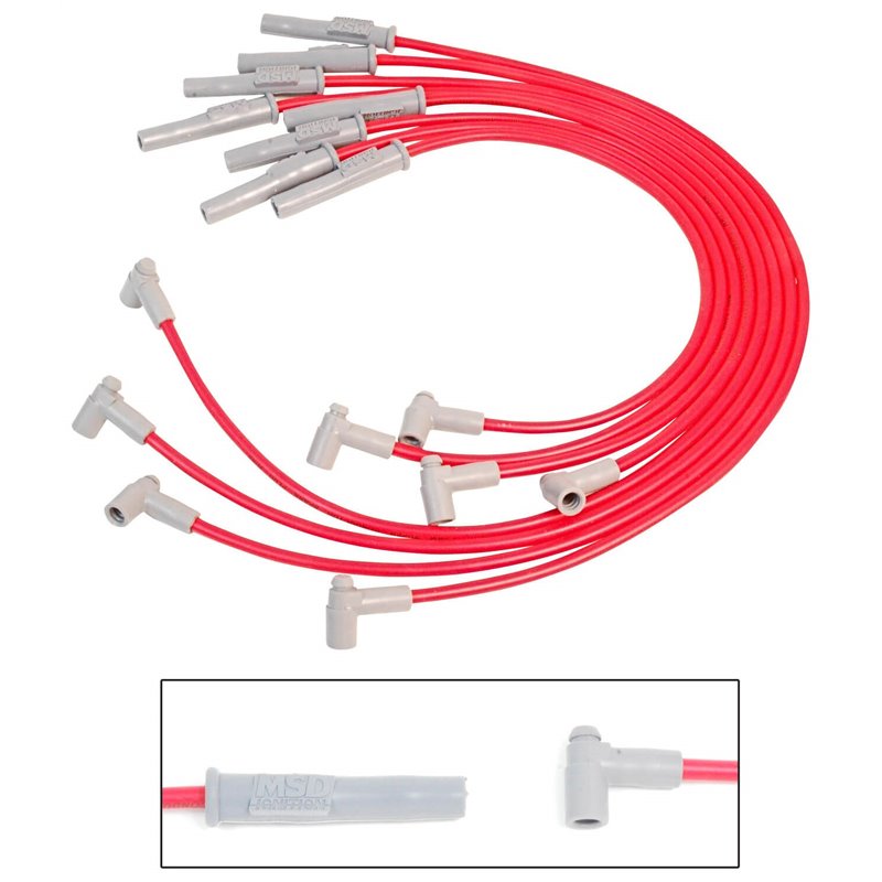 MSD | Custom Spark Plug Wire Set - Mustang 5.8L 1970-1973 MSD Ignition Spark Plug Wires & Boots