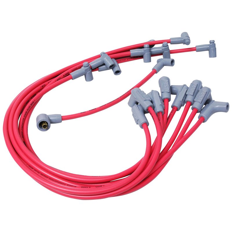 MSD | Custom Spark Plug Wire Set - Camaro / Corvette / Monte Carlo / Firebird 1975-1992 MSD Ignition Spark Plug Wires & Boots