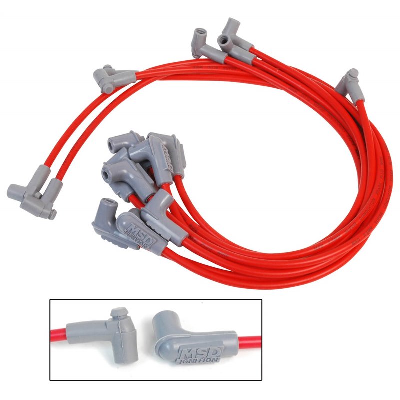 MSD | Custom Spark Plug Wire Set - Camaro / Corvette / Monte Carlo 5.0L 1971-1974 MSD Ignition Spark Plug Wires & Boots