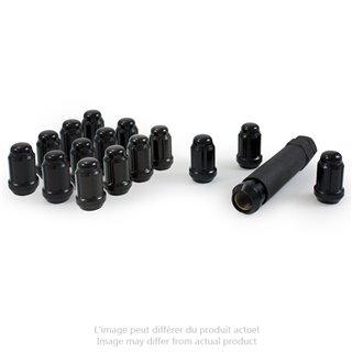 Gorilla | Lug Nuts (16) - Acorn - Black - 12MM X 1.50 Gorilla Lug Nuts & Locks