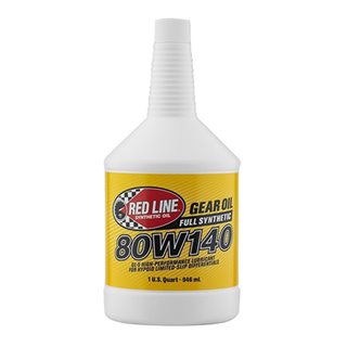 Red Line Oil | 80W140 Gear Oil Synthetic GL-5 Differential Gear Oil 1 Quart Red Line Oil Transmission Fluids