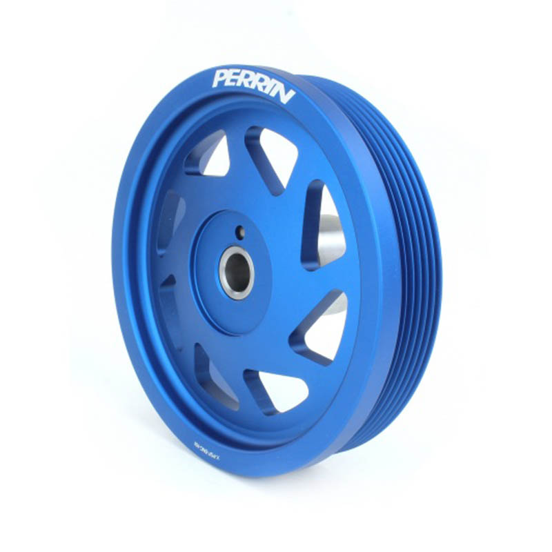 PERRIN | Crank Pulley Large Hub Blue - Subaru FA/FB 2015-2021 PERRIN Performance Pulleys & Belts