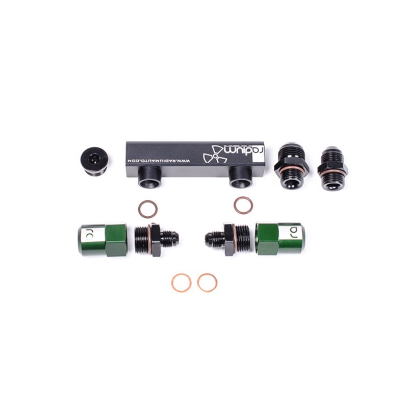 Radium | MANIFOLD, 4-PORT BOSCH PUMPS, REUSES CHECK VALVES Radium Engine Components