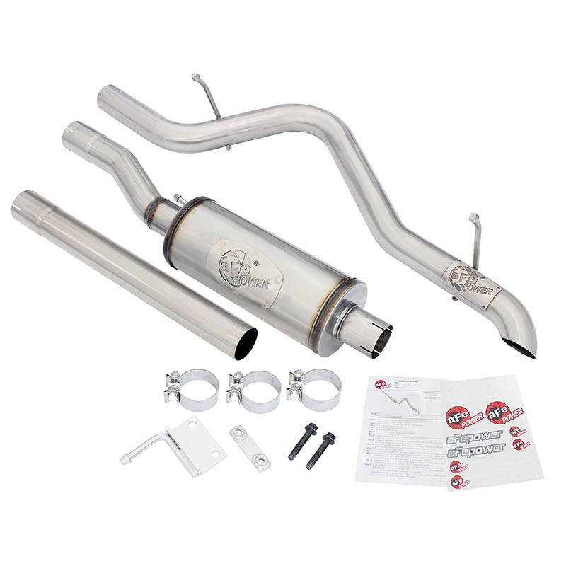 aFe Power | MACH Force-Xp 2-1/2 IN 409 Stainless Steel Cat-Back Exhaust w/14 IN muffler - Wrangler (JK) / Wrangler (JL) 3.6L ...