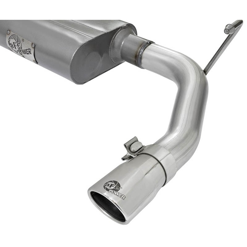 aFe Power | Scorpion 2-1/2 IN Aluminized Steel Cat-Back Exhaust System w/Polished Tip - Wrangler (JK) / Wrangler (JL) 3.6L / ...