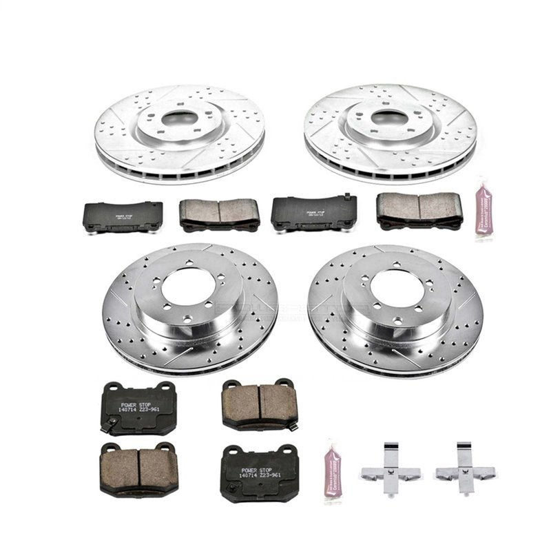 PowerStop | Z23 Evolution Sport Disc Brake Pad & Rotor Kit - Avant & Arrière - Lancer 2.0T 2003-2006