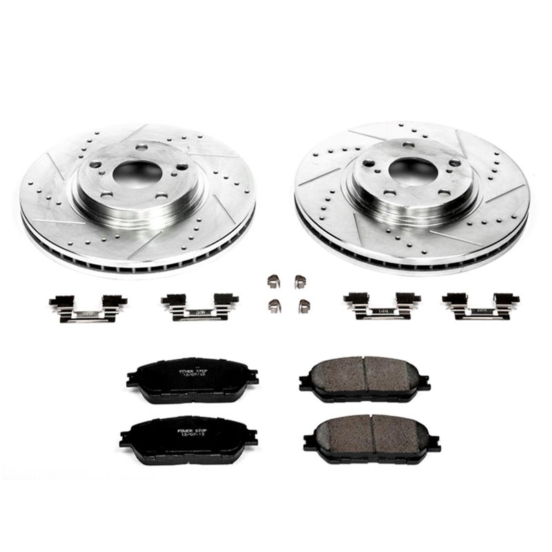 PowerStop | Z23 Evolution Sport Disc Brake Pad & Rotor Kit - Avant - ES300 Base / ES330 3.0L / 3.3L 2002-2006