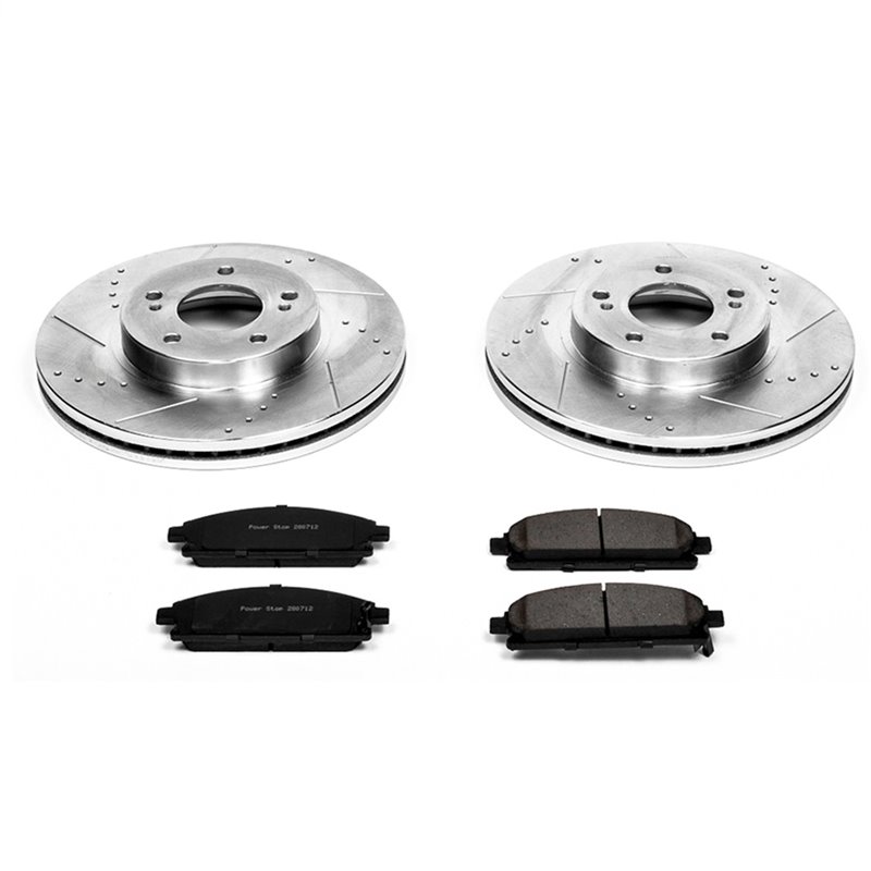 PowerStop | Z23 Evolution Sport Disc Brake Pad & Rotor Kit - Front - Q45 4.1L 2000-2001 PowerStop Brake Kits