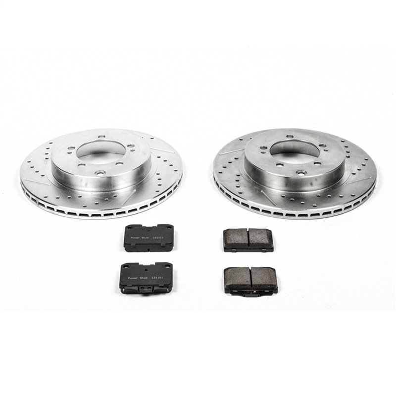PowerStop | Z23 Evolution Sport Disc Brake Pad & Rotor Kit - Rear - Stealth / 3000GT 3.0T 1993-1998 PowerStop Brake Kits
