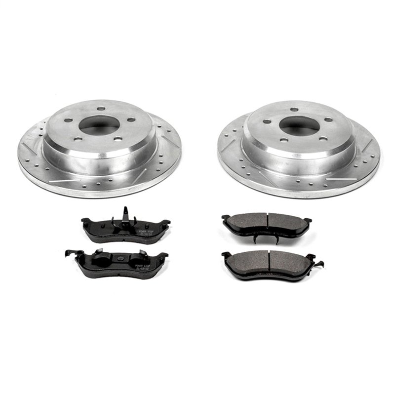 PowerStop | Z23 Evolution Sport Disc Brake Pad & Rotor Kit - Rear - Crown Victoria / Town Car / Grand Marquis 4.6L 1998-2002 ...