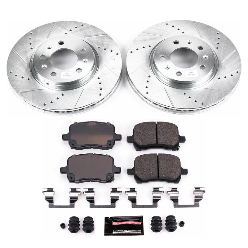 PowerStop | Z23 Evolution Sport Disc Brake Pad & Rotor Kit - Front - Solstice / Sky Red Line 2.0T / 2.4L 2006-2010 PowerStop ...