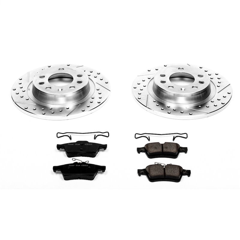 PowerStop | Z23 Evolution Sport Disc Brake Pad & Rotor Kit - Rear - Solstice / Sky Red Line 2.0T / 2.4L 2006-2010 PowerStop B...