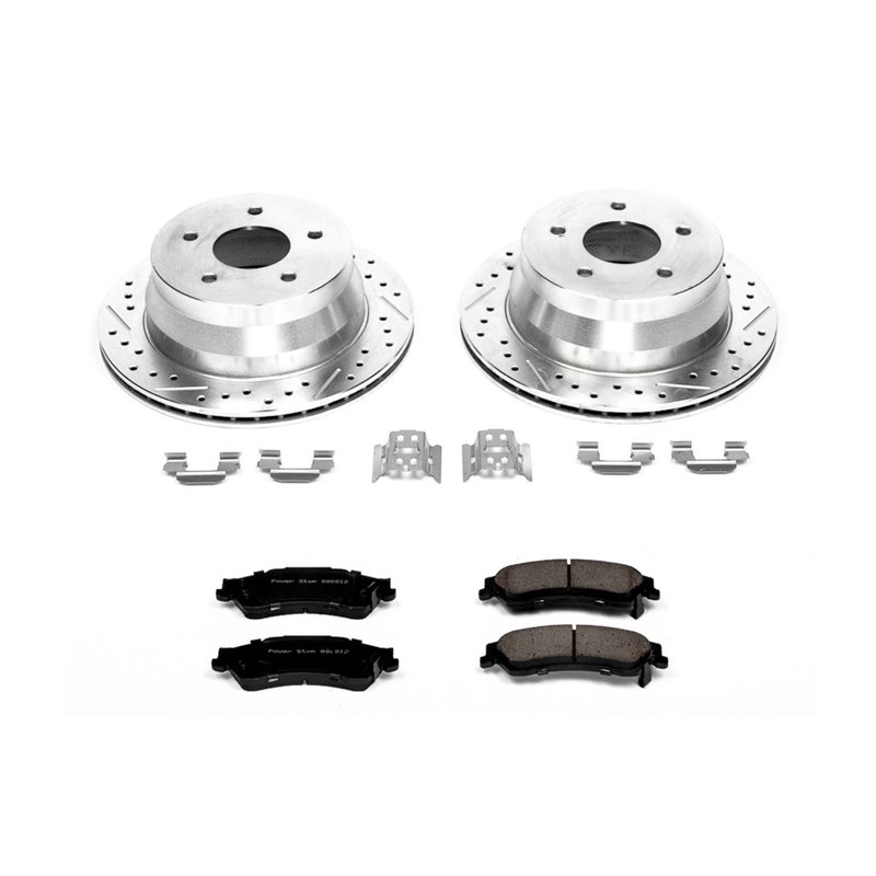 PowerStop | Z23 Evolution Sport Disc Brake Pad & Rotor Kit - Rear - Chevrolet / GMC / Oldsmobile 4.3L / 2.2L 1998-2005 PowerS...