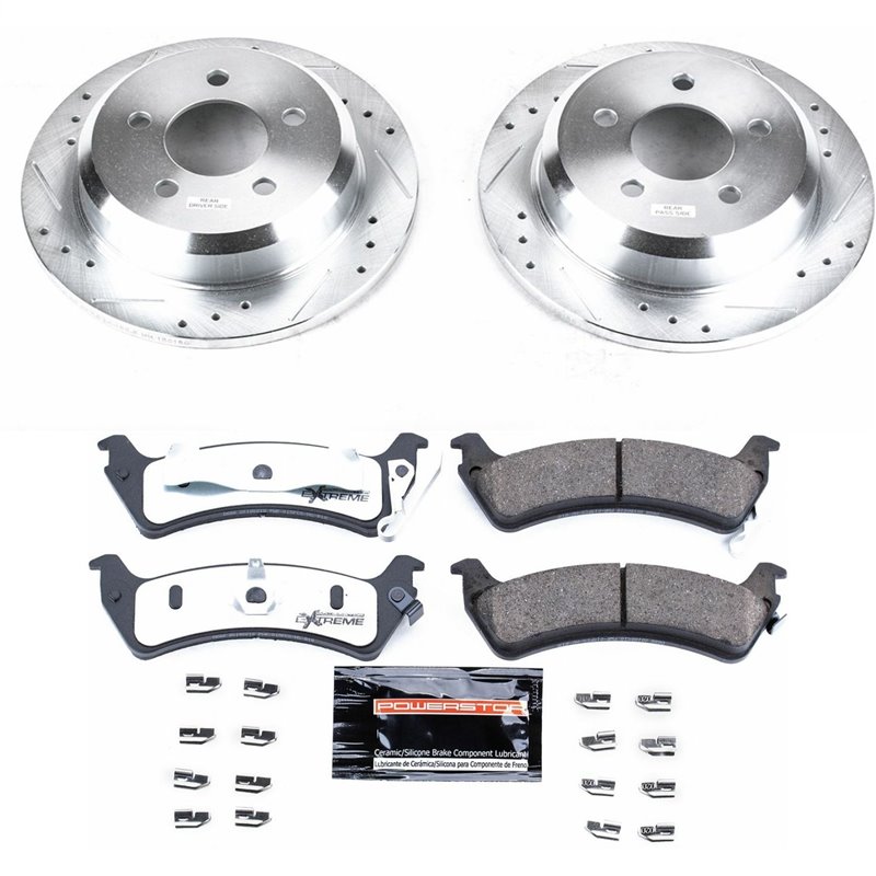 PowerStop | Z36 Severe-Duty Disc Brake Pad & Rotor Kit - Rear - Grand Cherokee 4.0L / 5.2L / 5.9L 1993-1998 PowerStop Brake Kits