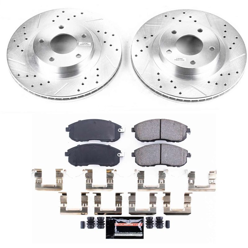 PowerStop | Z23 Evolution Sport Disc Brake Pad & Rotor Kit - Front - I35 / Altima / Maxima 3.5L / 2.5L 2002-2006 PowerStop Br...