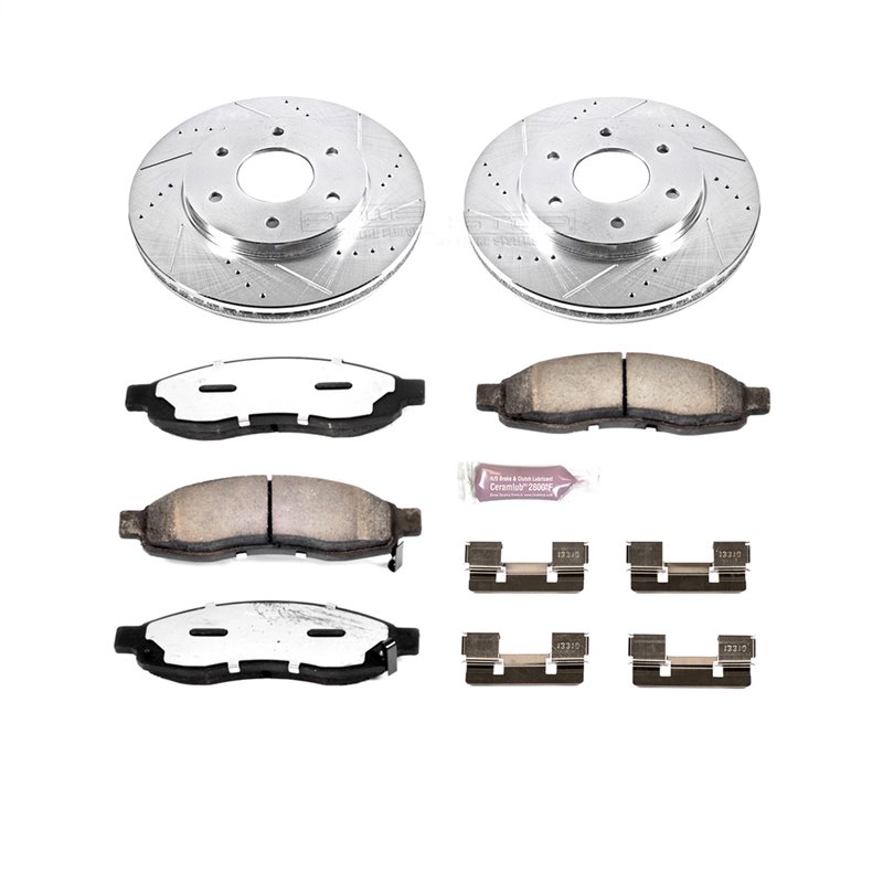 PowerStop | Z36 Severe-Duty Disc Brake Pad & Rotor Kit - Avant - QX56 / Armada / Titan 5.6L 2004-2005
