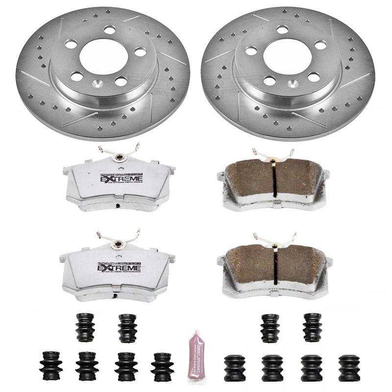 PowerStop | Z26 Street Warrior Disc Brake Pad & Rotor Kit - Rear - TT Quattro 1.8T 2000-2006 PowerStop Brake Kits