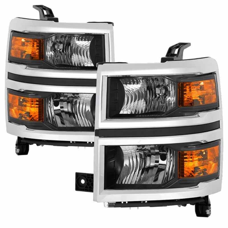 Xtune | Crystal Headlights - OEM Style with Chrome Trim - Black Xtune Projector Headlight