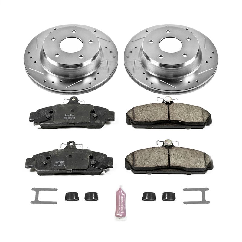 PowerStop | Z23 Evolution Sport Disc Brake Pad & Rotor Kit - Front - Corvette Base / Indianapolis 500 Pace Car 5.7L 1984-1987...