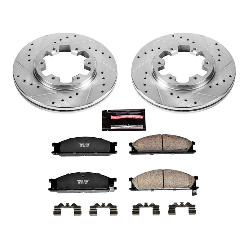 PowerStop | Z23 Evolution Sport Disc Brake Pad & Rotor Kit - Front - Frontier 2.4L / 3.3L 2000-2002 PowerStop Brake Kits