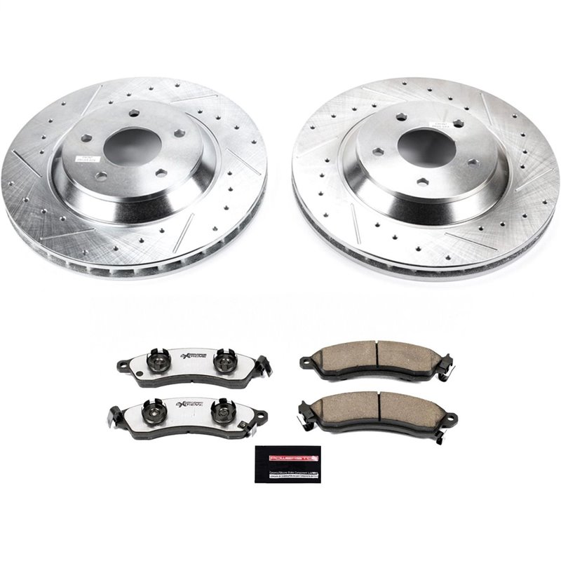 PowerStop | Z26 Street Warrior Disc Brake Pad & Rotor Kit - Avant - Corvette 5.7L 1988-1996
