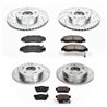 PowerStop | Z23 Evolution Sport Disc Brake Pad & Rotor Kit - Avant & Arrière - Prelude Base / Type SH 2.2L 1997-2001