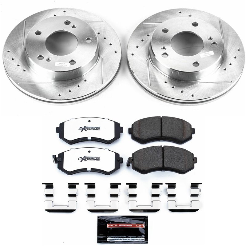 PowerStop | Z26 Street Warrior Disc Brake Pad & Rotor Kit - Front - 240SX Base / SE 2.4L 1994-1996 PowerStop Brake Kits