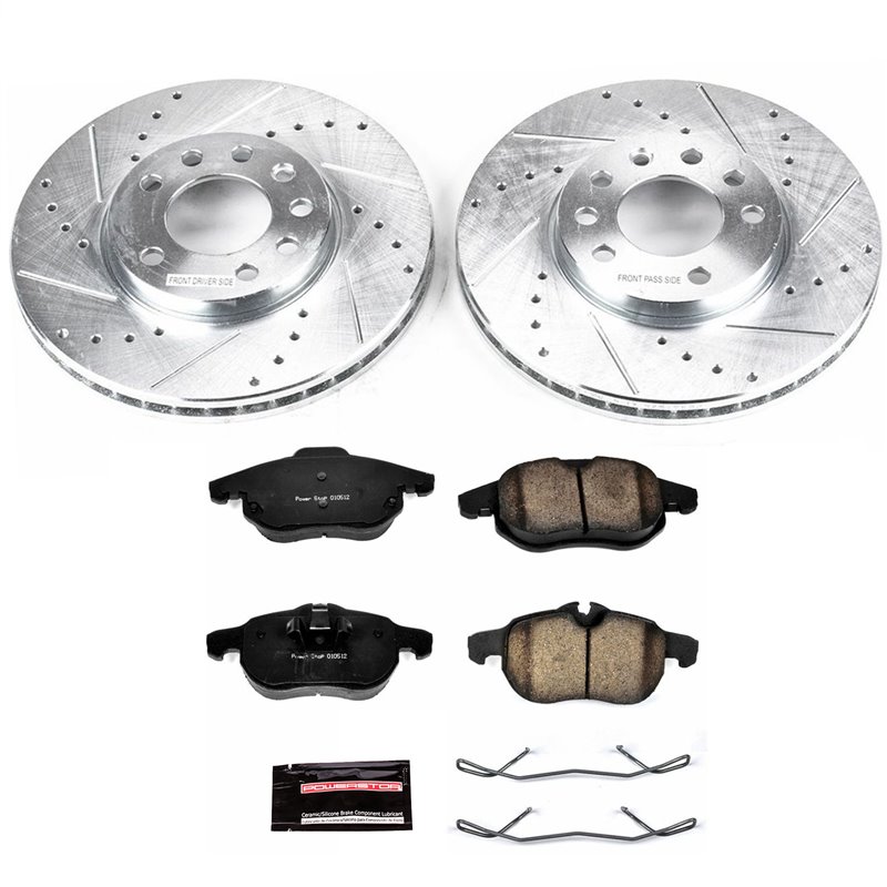 PowerStop | Z23 Evolution Sport Disc Brake Pad & Rotor Kit - Avant - 9-3 / 9-3X Base 2.0T / 2.8T 2003-2011