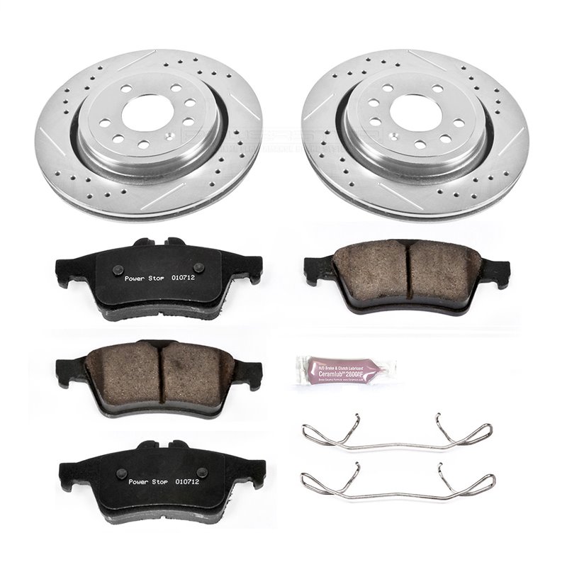 PowerStop | Z23 Evolution Sport Disc Brake Pad & Rotor Kit - Rear - 9-3 2.0T / 2.8T 2003-2011 PowerStop Brake Kits