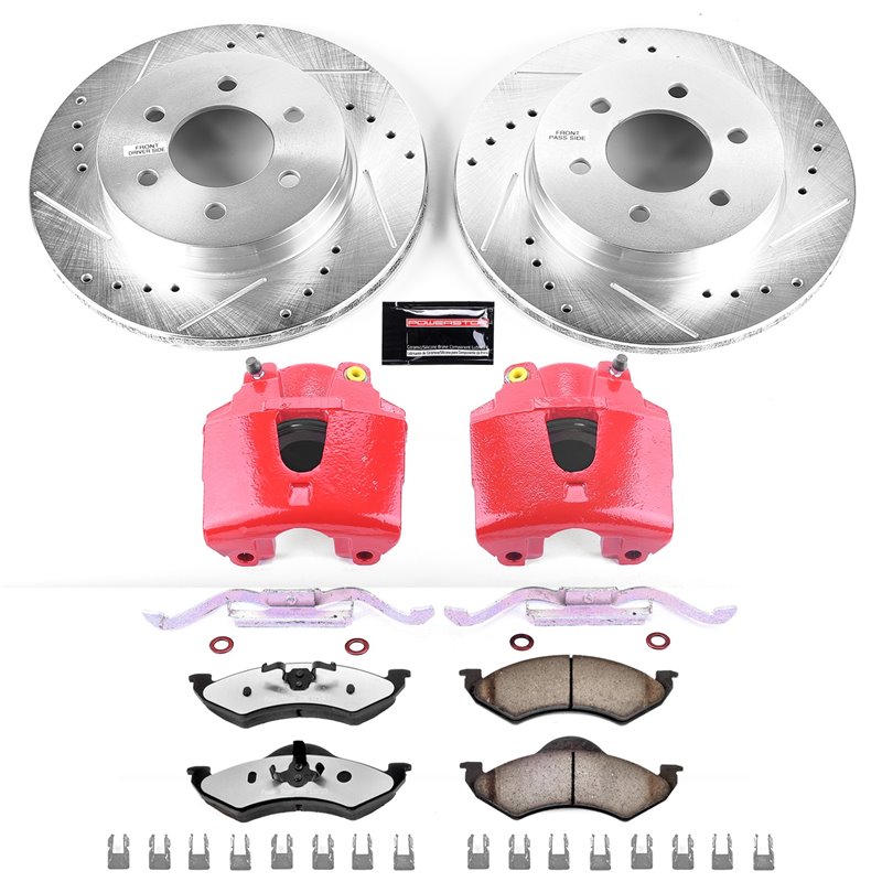 PowerStop | Z36 Severe-Duty Disc Brake Pad/Calipers & Rotor Kit - Front - Dakota / Durango 2000-2002 PowerStop Brake Kits