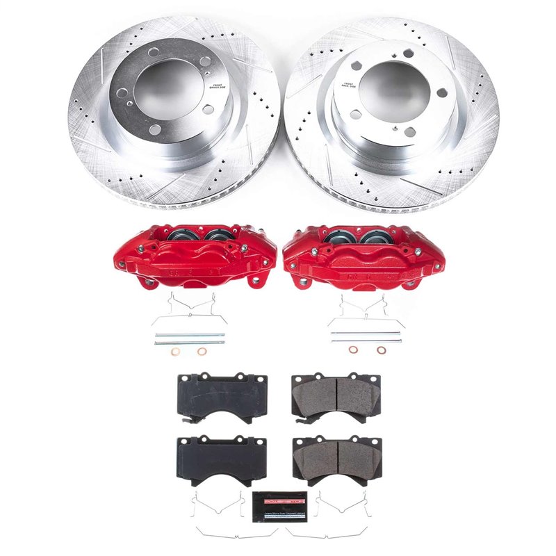PowerStop | Z36 Severe-Duty Disc Brake Pad/Calipers & Rotor Kit - Front - Sequoia / Tundra 5.7L / 4.6L 2015-2021 PowerStop Br...